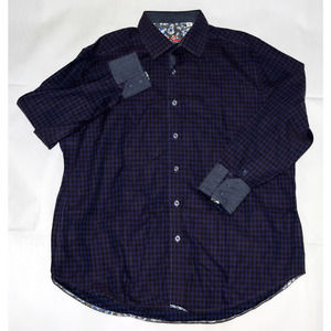 Robert Graham Classic Fit Men's Long Sleeve Button Front Flip Cuff Shirt Size XL